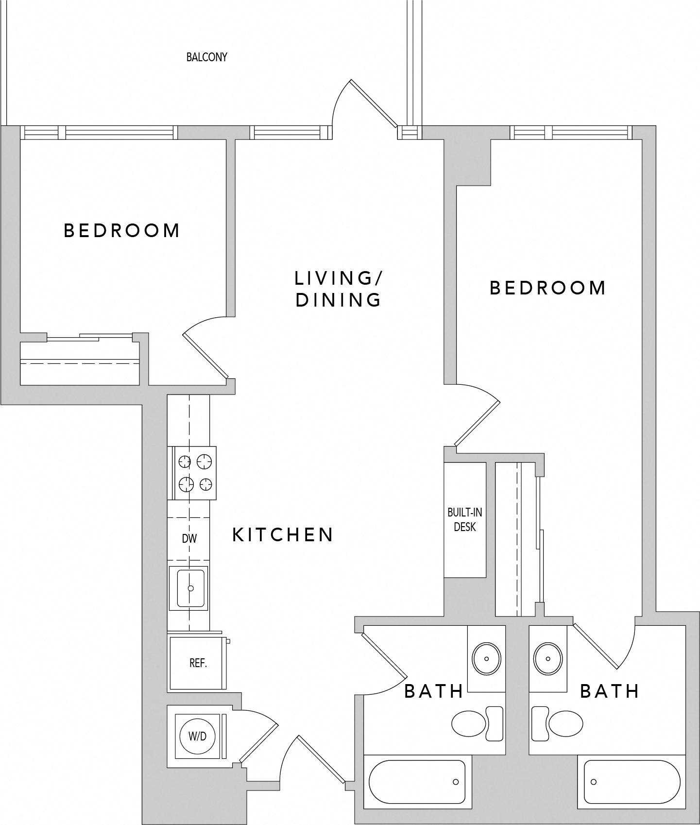 Floor plan layout diagram for 2AQ Renovation 2